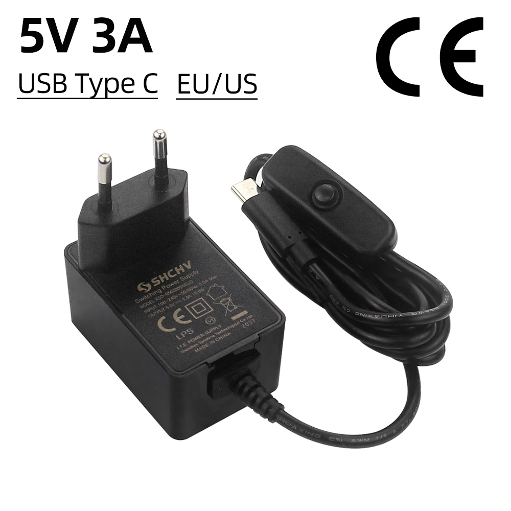 Pi Power Supply - Raspberry Pi 5V 3A Voeding 15W