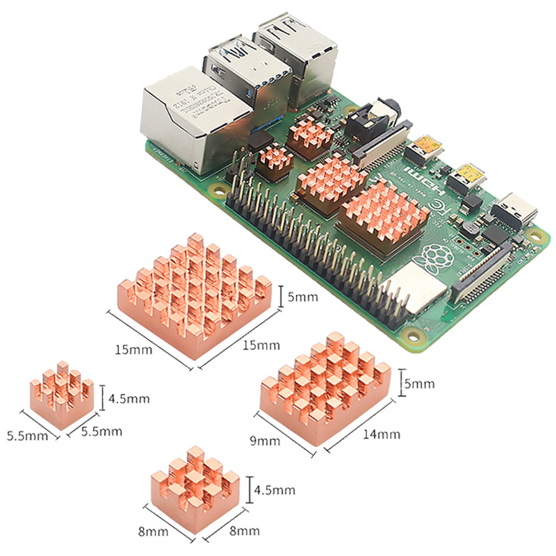 Pi Cooler - Metaal Koper Aluminium Heatsink Kit Koeler