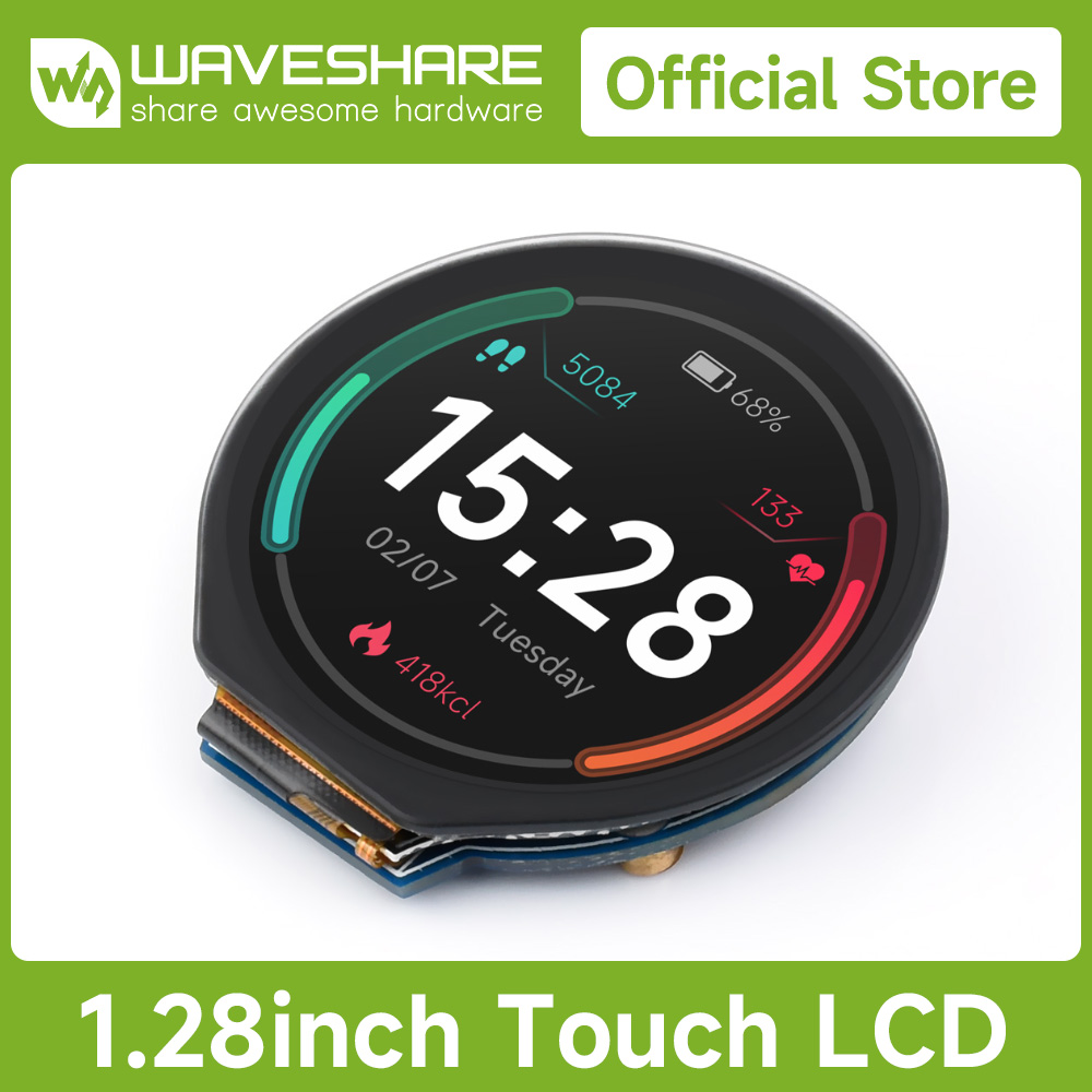Pi Display - Waveshare 1,28 inch ronde LCD-displaymodule met
