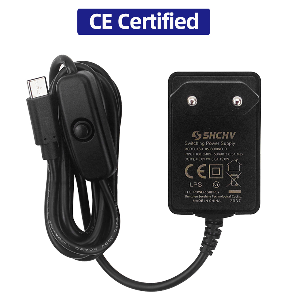 Raspberry Pi 5V 3A Voeding 15W - Pi Power Supply recensie en prijs