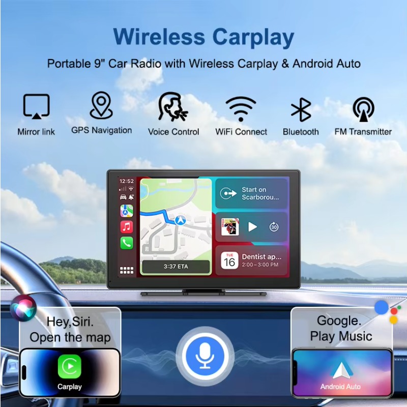 9 inch Carplay Smart Screen Di - Micro Sd Card recensie en prijs