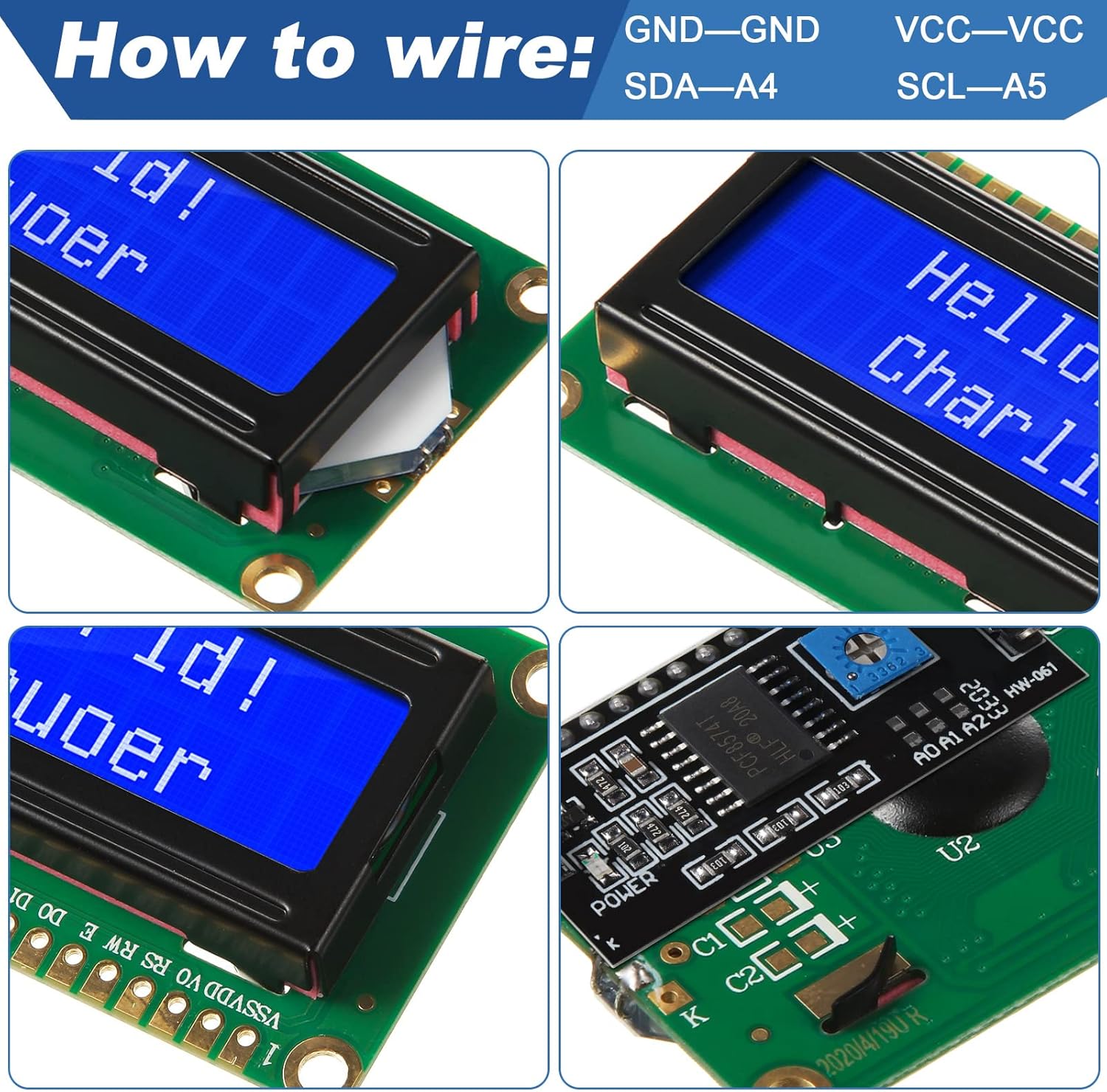 1Set 1602 LCD 20*4 Blauw Scher - Pi Display recensie en prijs